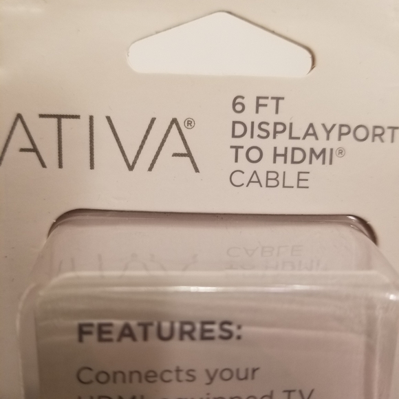 ✅NIB Ativa Displayport to HDMI 6 ft cable - Picture 4 of 7